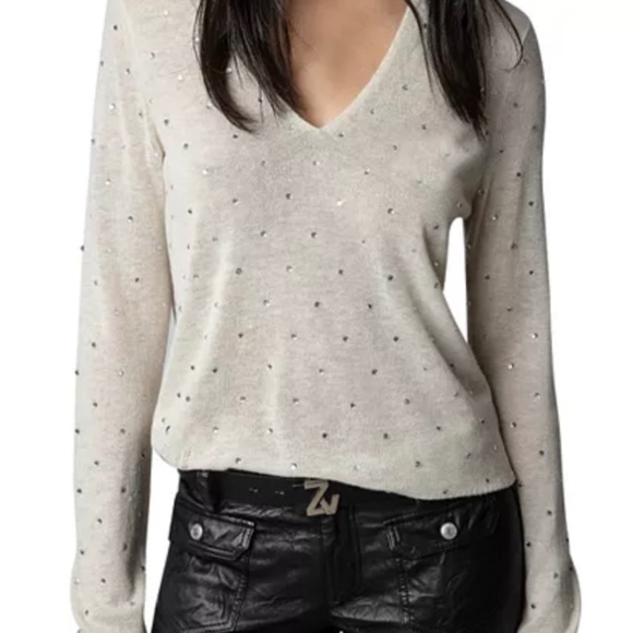 Zadig and Voltaire cashmere sweater, size S, ivory - Picture 1 of 9